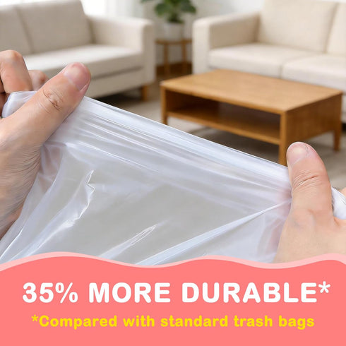 HHXI 100Ct 4 Gallon Small Trash Bags, Cherry Blossom Garbage Bags, Scented Trash Bags, Odor Resistant with Drawstring