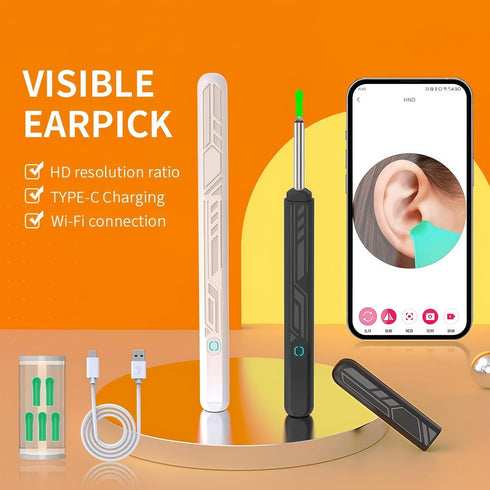 kukzau 1080P Ear Wax Removal Tool Camera HD Ear Cleaner with Light, Earwax Removal Kit for Ear Cleaning, Safe Ear