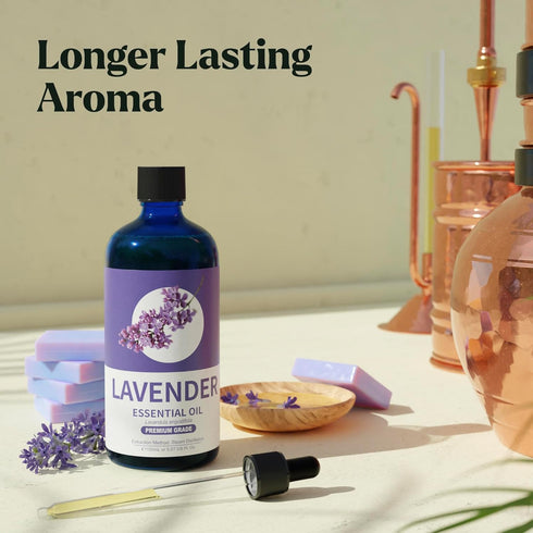 Lagunamoon Lavender Essential Oil, Pure Essential Oils for Diffusers, Aromatherapy, Relaxing Fragrance Scents (150ml)