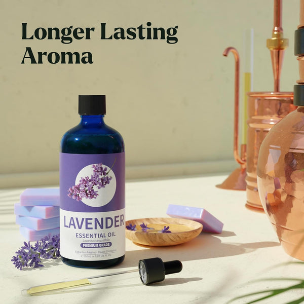 Lagunamoon Lavender Essential Oil, Pure Essential Oils for Diffusers, Aromatherapy, Relaxing Fragrance Scents (150ml)