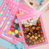 Funfery 100 pcs Pink Holographic Mylar Packaging Bags, Resealable Smell Proof Foil Pouch for Small Business (4x6In)