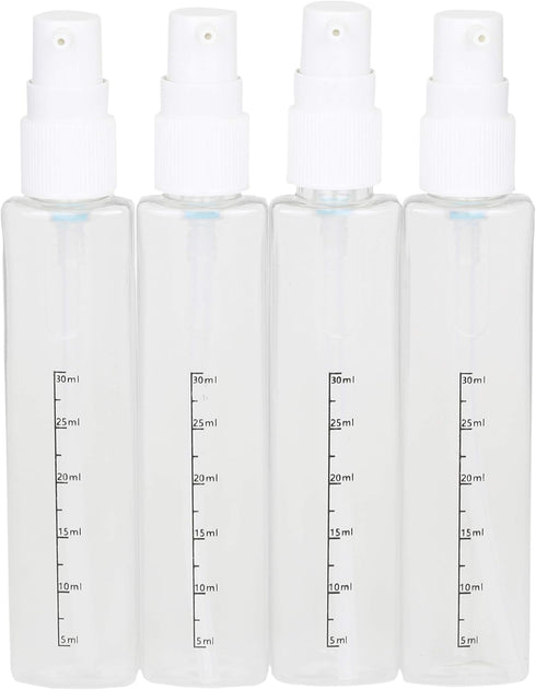 Travigo 4-in-1 Travel Dispenser Bottle, TSA Approved, Includes Four 1.4 oz. Reusable Cosmetic Toiletry Containers