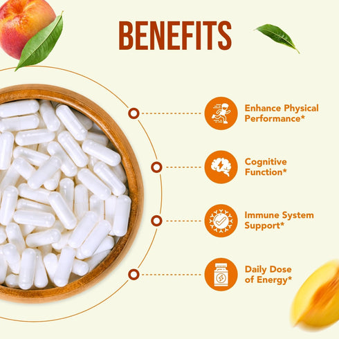 Coenzyme Q10 200mg Supplement - Once Daily CoQ10 Powder Capsules for Heart Health, Antioxidant Support