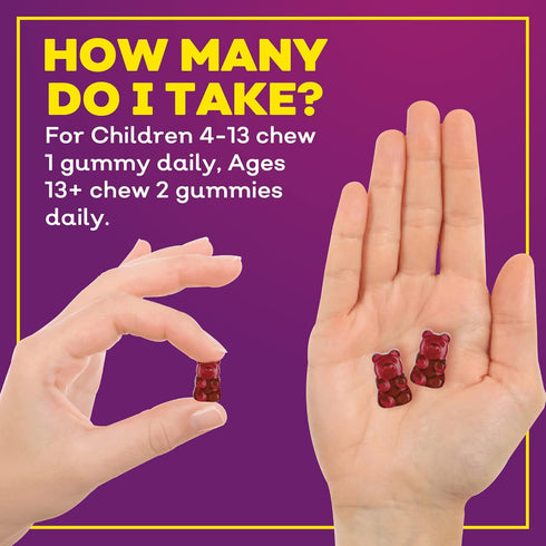 Elderberry & Black Seed Oil Gummies for Kids, Immune Support with Vitamin C and Zinc, Delicious Berry Flavor, 60 Gummies
