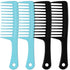 4PCS Wide Tooth Comb, Large Hair Detangling Comb for Curly, Wet, Long Hair, Professional Styling Comb (Black & Blue)