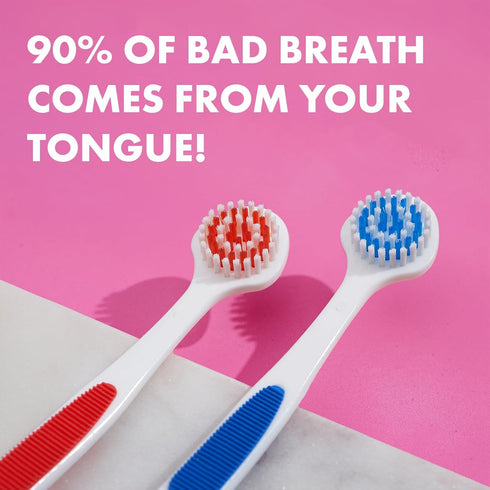 Tongue Brush (8 Pack) - Tongue Scraper for Fresh Breath and Oral Hygiene