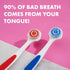 Tongue Brush (8 Pack) - Tongue Scraper for Fresh Breath and Oral Hygiene
