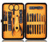 Professional Stainless Steel Nail Clipper Travel & Grooming Kit, 15pcs Manicure & Pedicure Set with Luxurious Case