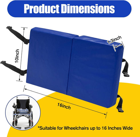 JZHLLA Wheelchair Leg Rest Pad High-Density Foam Leg Support with Adjustable Straps and PU Cover Lower Leg Stabilizer