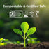OMOTIYA 3 0.8 16.9" 17.7", 50 Count, Compostable Trash Bags, Small Compost Bags Gallon, Extra Thick Mils, x Compostable