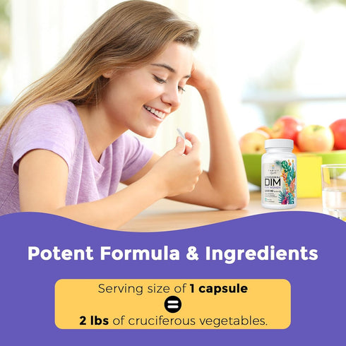 Liposomal DIM Supplement - 400mg for Women with Vitamin E & Evening Primrose - Vegetarian DIM Complex (1 Pack)