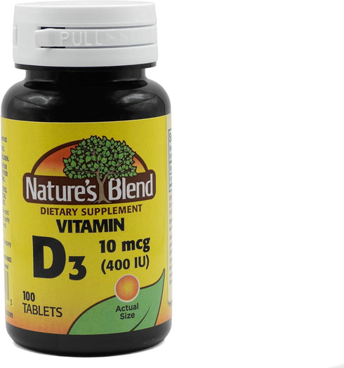 Nature's Blend Vitamin D 400 IU, 100 Tablets