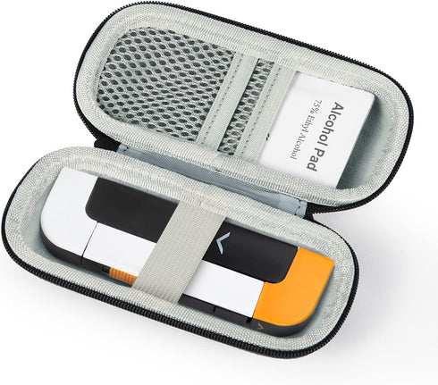 Travel Mini Case for Blood Glucose Monitor, Protective Hard Shell Carrying Organizer for Diabetes Care Accessories