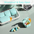 SOFISO 4/6 Grid Free Assembly Travel Pill Organizer, Portable Waterproof Case for Daily Medication Carry for Vitamins,