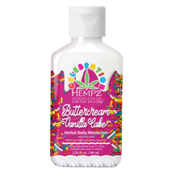 Hempz Body Lotion - Buttercream Vanilla Cake Celebration Limited Edition Daily Moisturizing Cream, Shea Butter, Aloe -