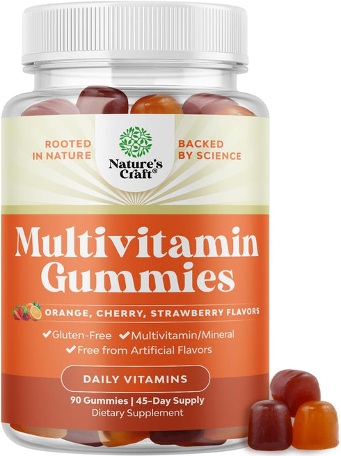 Potent Daily Multivitamin Gummies for Adults - 90 Non-GMO, Gluten Free Gummies for Energy and Immunity