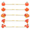 Thanksgiving Fall Hair Clips for Women, Cute Enamel Pumpkin Maple Leaf Turkey Hairpins, Autumn Holiday Accessories