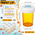 RimCereal 50 Set 50 50 Serve(20 Nursing Graduation Party Supplies Empty Pill Bottles with Caps Plastic Medicine