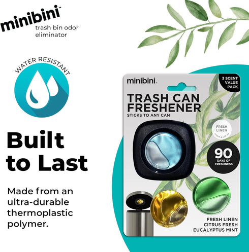 Flint Minibini Trash Can Deodorizer - Odor Eliminator, Garbage Can Air Freshener, Up to 30 Days