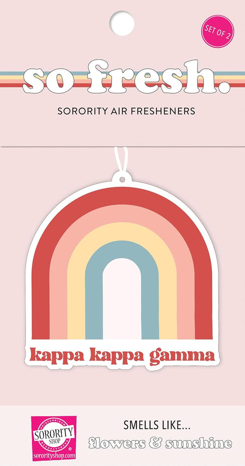 Kappa Kappa Gamma Rainbow Air Freshener, 2/Pack, Flowers & Sunshine Scent