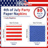 Gatherfun American Flag Patriotic Party Supplies - Disposable Paper Napkins for Veterans Day, 40 Pack of Stars + Stripes