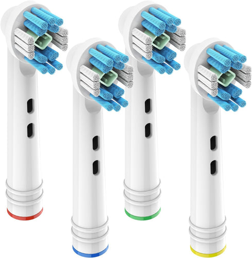 wikimo Toothbrush Heads for Oral B, 4 Pack Professional Electric Toothbrush Replacement Heads