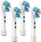 wikimo Toothbrush Heads for Oral B, 4 Pack Professional Electric Toothbrush Replacement Heads