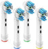 wikimo Toothbrush Heads for Oral B, 4 Pack Professional Electric Toothbrush Replacement Heads