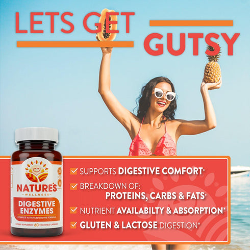 Digestive Enzymes Complete - Advanced Multi Enzyme Supplement for Better Digestion & Absorption, Help Gas Relief