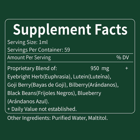 Verdeherb 4oz-Original Herbal Liquid Drops, Natural Eyebright Herb Extract Support Eye Strain Relief, Dry Eye & Sight