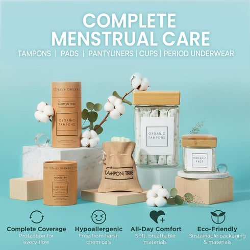 Set Eco-Friendly Cotton Feminine Care - Tampons & Pads