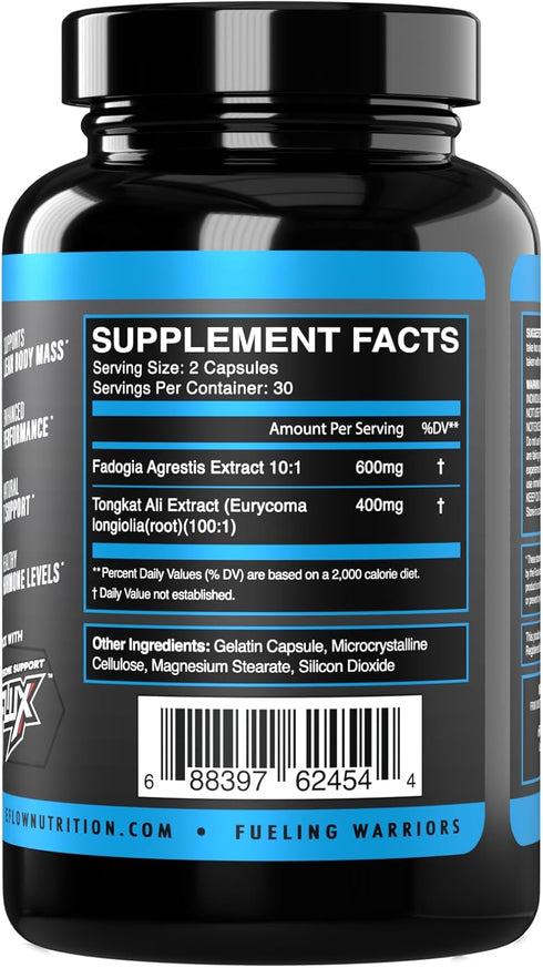 eFlow Nutrition Fadogia Agrestic + Tongkat Ali, 2-in-1 Natural Performance Supplement for Health and Wellness