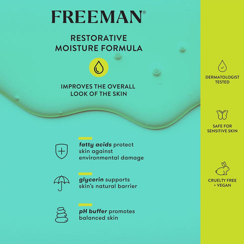 Freeman Restorative Moisturizer + Hydrating Facial Shield, Lightweight Face Serum with Aloe Vera & Ceramides, 3