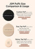 JUNG SAEM MOOL Natural Cover Cushion Puff, 2.1 Inch Round Shape for Smooth Fitting