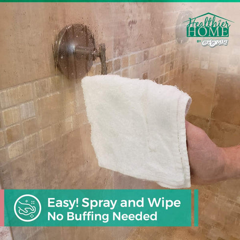 CHOMP! Shower Door Water Repellent: 6 in 1 Hard Water Stain Preventer for Glass, Tile, and More, 32 oz