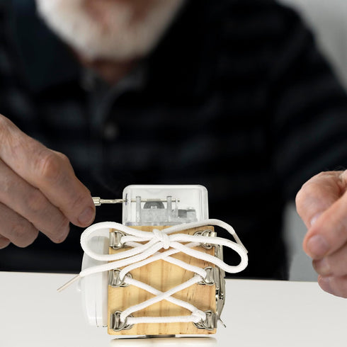 PHIELEY Busy Boxes for Dementia Patients, Fidget Boards for Adults with Dementia, Busy Cube Sensory Toys for Elderly