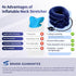S Cervical Neck Traction Device for Instant Neck Pain Relief, Inflatable & Adjustable Neck Support Brace, Blue