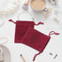 G2PLUS Red Velvet Jewelry Pouches, 20PCS Small Gift Bags with Drawstring, Wine Red Christmas Bags for Wedding Favors