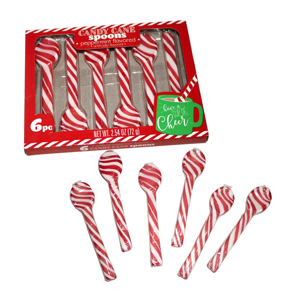 CANDY CANE Spoons - Peppermint Flavored in (1) Box