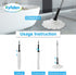 Eyliden Mop with 57.5 inch Long Handle - 2 Reusable Heads, Easy Wringing Twist Mop for Floor Cleaning, Commercial