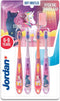 Jordan* Kids Toothbrush 4 Pack | 6-9 Years, Soft Bristles, BPA Free | Blue & Pink Step 3