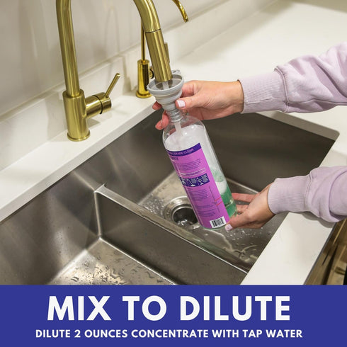 Set (1 32 Oz Don Aslett Clean & Brite Quart Concentrate and Ready-To-Use Spray Bottle) Floor Cleaner | Restore Natural