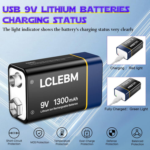 LCLEBM 9V -4 Packs Battery