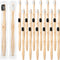 Sieral 24 Pcs Toothbrushes, Extra Soft Bristles Wooden Bamboo, Individually Wrapped for Kids and Adults, Travel Friendly