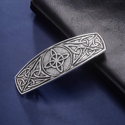 TEAMER Fashion Vintage Celtic Knot Hair Clip, Metal Barrettes Engraved Headwear for Women