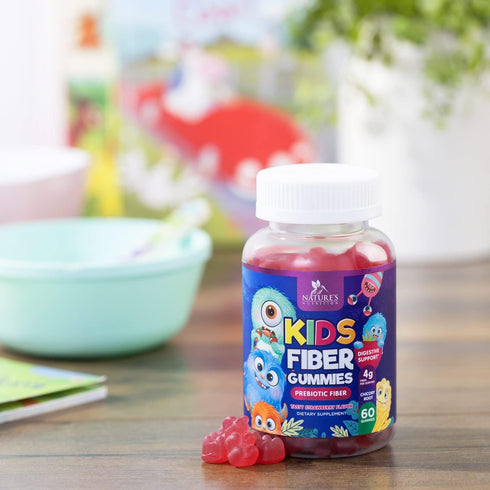 Fiber Gummies for Kids Supplement, 60 Gummies - Daily Prebiotic Fiber for Digestive Health & Immune Support