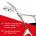 Seki Edge Eyebrow Scissors Comb (SS-605) - Stainless Steel Eyebrow Trimmer Scissor Comb for Trimming Eye Brows, Beards, & Mustaches - for Men & Women - Made in Japan