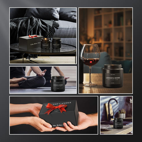 Set BOYUJK Candles for Home - Scented Candle for Stress Relief and Sleep, Birthday Gifts for Men
