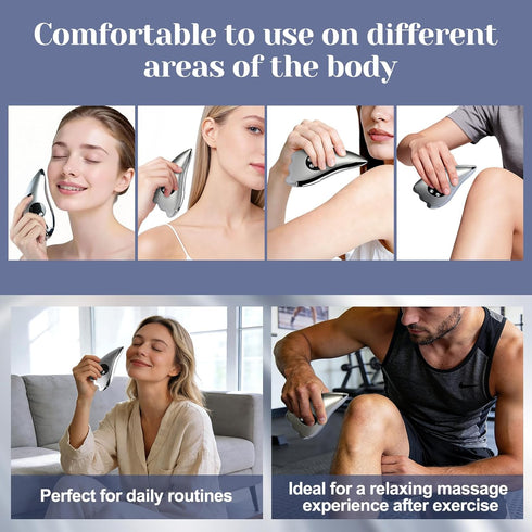NANSIKE Electric Scraping Plate Gua Sha Massage Tool with Heat Vibration and Microcurrent for Face Neck Shoulder