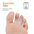 NatraCure Advanced Gel Toe Separator with Toe Loop, Spacer & Corrector for Bent, Crooked, Overlapping Toes - Size: